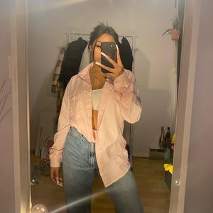 Thrifted pink blouse